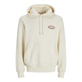JACK & JONES Erkek Jorfrederiksberg Margate Sweat Hood Bf kapüşonlu kazak, Krem, XXL