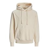 JACK & JONES Erkek Jorfrederiksberg Sweat Hood Spa, Antik beyaz., M