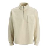 JACK & JONES Erkek Jorgreene Teddy Sweat High Neck, Oatmeal., L