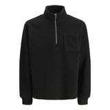 JACK & JONES Erkek Jorgreene Teddy Sweat High Neck, Siyah, S