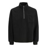 JACK & JONES Erkek Jorgreene Teddy Sweat High Neck, Siyah, XS