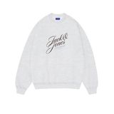 JACK & JONES Erkek Jorinwood Sweat Crew Neck FST, Parlak beyaz, L