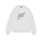 JACK & JONES Erkek Jorinwood Sweat Crew Neck FST, Parlak beyaz, M