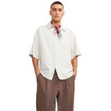 Jack & Jones Erkek JORJOHN OVERSIZED SHIRT SS Gömlek, Krem Rengi, L
