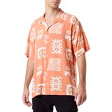 JACK & JONES Erkek Jorluke Ocean Resort Shirt Ss kısa kollu gömlek, Carnelian., S