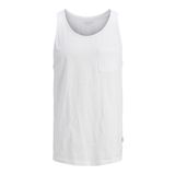 JACK & JONES Erkek Jorvarenna Slub Tank Top, Parlak beyaz, M