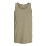 JACK & JONES Erkek Jorvarenna Slub Tank Top, Silver Sage, M