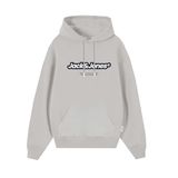 JACK & JONES Erkek Jorvesterbro Newton Branding Sweat Hood kapüşonlu kazak, Moonbeam/Baskı: JJ, S
