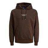 JACK & JONES Erkek Jorvesterbro Sweat Hood Noos Kapüşonlu Sweatshirt, Chocolate Brown, L