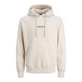 JACK & JONES Erkek Jorvesterbro Sweat Hood Noos Sweatshirt, Moonbeam, XXL