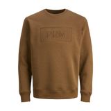 Jack & Jones Erkek JPRBLABLAKE SWEAT CREW NECK Sweatshirt, Kahverengi, M