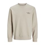 JACK & JONES Erkek Jprblachad Branding Sweat Crew Neck Ln, Gümüş Astar, S