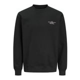 JACK & JONES Erkek Jprblachad Branding Sweat Crew Neck Sn Sweatshirt, Siyah, S