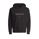 JACK & JONES Erkek Jprblaharold Sweat Hood FST kapüşonlu kazak, Siyah, S