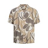 JACK & JONES Erkek Jprblapalma Resort Shirt S/S Sn kısa kollu gömlek, Traverten, S