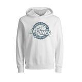 JACK & JONES Erkek Jprblubaron Sweat Hood FST Jnr, Beyaz, 176