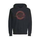 JACK & JONES Erkek Jprblubaron Sweat Hood FST Jnr, Siyah Kum, 176