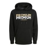 JACK & JONES Erkek JPRBLUGERE SWEAT HOOD PRAU23 Sweatshirt, Black, L