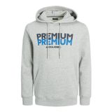 JACK & JONES Erkek JPRBLUGERE SWEAT HOOD PRAU23 Sweatshirt, Light Grey Melange, L