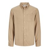 Jack & Jones Erkek JPRCCBROOK TENCEL SHIRT L/S Gömlek, Kahverengi, M