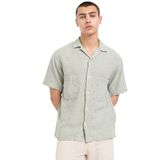JACK & JONES Erkek JPRCCCAIRO LINEN RESORT SHIRT S/S Gömlek, Agave Green, M