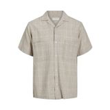 JACK & JONES Erkek JPRCCCAIRO LINEN RESORT SHIRT S/S Gömlek Bej S