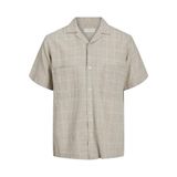 JACK & JONES Erkek JPRCCCAIRO LINEN RESORT SHIRT S/S Gömlek Bej XL