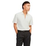 JACK & JONES Erkek Jprccjohnny Yarım Fermuarlı Ss Polo Sn Polo Tişört, Cloud Dancer., M