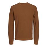 JACK & JONES Erkek Jprcclucas Structure Knit Crew Neck örgü kazak, Nuthatch, XXL