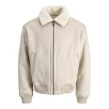 JACK & JONES Erkek Jprccluke Bomber Ceket Sn, Saf kaşmir, S