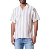 JACK & JONES Erkek JPRCCSUMMER STRIPE RESORT SHIRT S/S LN Gömlek Kahverengi S