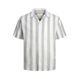 JACK & JONES Erkek JPRCCSUMMER STRIPE RESORT SHIRT S/S LN Gömlek Yeşil M