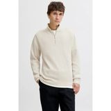 Jack & Jones Erkek Jprmılano Yarım Fermuarlı %100 Pamuk Örme Kazak 12259664 Krem