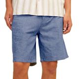 JACK & JONES Erkek JPSTACE JJSUMMER LINEN BLEND SHORT SN Şort, Faded Denim Detail:MELANGE, L