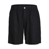 Jack & Jones Erkek JPSTBILL JJLAWRENCE LINEN SHORT SN Jogger Şort, Siyah, M