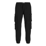 JACK & JONES Erkek Jpstbill Jjmulti konik kargo pantolon, Siyah, L