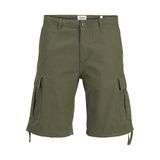 JACK & JONES Erkek JPSTCOLE BARKLEY JJCARGO SHORTS SN Kargo Şort Koyu Yağ Yeşili S