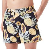 JACK & JONES Erkek JPSTFIJI JJSWIM AOP ORIGINALS LY Deniz Şortu Siyah S