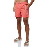 JACK & JONES Erkek JPSTFIJI JJSWIM DOUBLE LOGO SN LY Deniz Şortu Pembe XXL