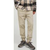 Jack & Jones Erkek Jpstgordon Paçası ve Beli Lastikli Pamuklu Jogger Pantolon 12224518 Bej