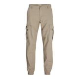 JACK & JONES Erkek Jpstkane Jjjonnie manşetli kargo pantolon, Crockery, 30W / 32L