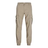 JACK & JONES Erkek Jpstkane Jjjonnie manşetli kargo pantolon, Crockery, 31W / 30L