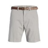 JACK & JONES Erkek Jpstmarco Jjfranco Chino Şort W Belt, Gri (Ultimate Grey), M