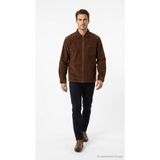 Jack & Jones Erkek Kadife Fermuarlı Overshirt Gömlek Ceket Jortoronto Cordudoy Cepli Uzun Kollu Relaxed Fit - Kahverengi