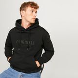 Jack & Jones Erkek Kapüsonlu Gögüs Logo Baskili Sweatshirt - Frederiksberg - XL - Black
