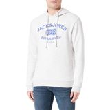 JACK & JONES Erkek kapüşonlu kazak, beyaz melanj, L