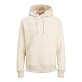 JACK & JONES Erkek kapüşonlu kazak fitilli kumaş, Moonbeam, L