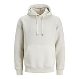 JACK & JONES Erkek kapüşonlu kazak JCOBLACK Structure- Relaxed Fit S-XXL, Moonbeam No Badge, M