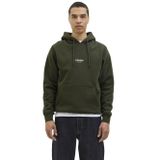 JACK & JONES Erkek kapüşonlu kazak JJESOHO Sweat Hood - Relaxed Fit, Duffel Bag, M