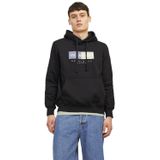 JACK & JONES Erkek kapüşonlu kazak JORFREDERIKSBERG- Regular Fit, Siyah, XL
